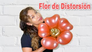 COMO HACER FLOR DE GLOBOS DE DISTORSION PARA DECORACIONES O BOUQUETS 😍FÁCIL🌸BOUQUETFLORDEGLOBOS 🌸 [upl. by Yelah]