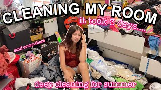 CLEANING MY ROOM 2023 I summer deep clean with me cleaning motivation [upl. by Hendren]