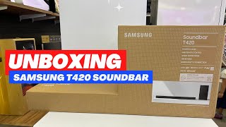 UNBOXING Samsung T420 Soundbar [upl. by Lanoil398]