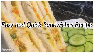 Easy and Quick Sandwiches Recipe  Ramzan Series  foodeno [upl. by Kyriako]