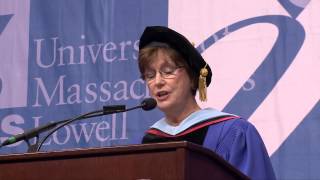 UMass Lowell 2014 Morning Commencement Welcome Veterans Remarks amp Moment of Silence 153 [upl. by Nimajneb]