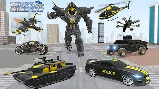 US Police Robot Car Battle Grand Robot Fight  Android iOS Gameplay [upl. by Anneuq627]