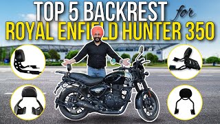 TOP 5 BACKREST for Royal Enfield Hunter 350 at Sans Classic Parts [upl. by Levison801]