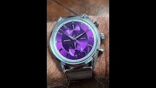 Detomaso Armonia Chronograph Purple Dial unboxing [upl. by Baiel]