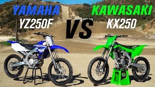 2020 Kawasaki KX250 vs Yamaha YZ250F [upl. by Mead733]