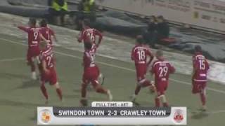 Swindon 2  3 Crawley AET Town  The FA Cup 2nd Round Replay  071210 [upl. by Ilohcin757]