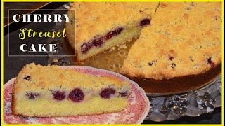 Easy German Cherry Streusel Cake  KIRSCH STREUSELKUCHEN schnell und einfach  Super Marie [upl. by Lenci906]