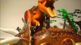 LEGO TYRANNOSAURUS REX VS TRICERATOPS [upl. by Korman]