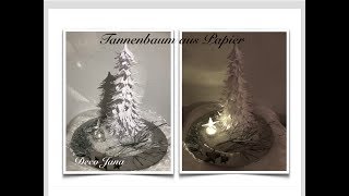 DIY Deko Idee Weihnachtsdeko Christmas Tree edlen Tannenbaum aus Papier Selbermachen Deko Jana [upl. by Nwatna677]