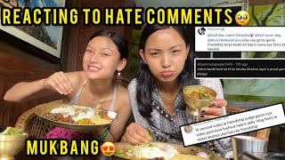 Thakali Khana MUKBANG😍 Reacting To HATE COMMENTS😭rashushresthaa [upl. by Nyleahcim992]