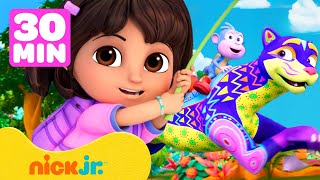 Dora  ¡NUEVO Maratón lleno de acción de Dora 🐆 Compilación de 30 minutos  Nick Jr en Español [upl. by Andri]