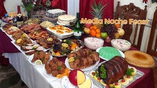 Filipino Media Noche FeastMy Familys Traditional Filipino New Years Eve Feast [upl. by Anaihsat428]