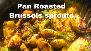 Pan Roasted Brussels SproutsIndian style Brussels sprouts recipeEasy Healthy side dish [upl. by Anahsirk]