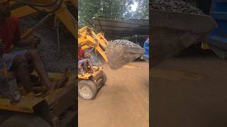 Mesmerizing Mini Loader Dumping Aggregate into Dump Truck  Heavy Machinery in Action construction [upl. by Reeve]