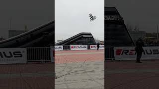 fmx freestyle motocross podmol dakar motorcycle prague czech shorts jump backflip [upl. by Etnomal]