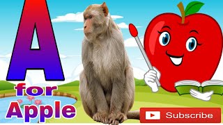 A for appleabc learning AtoZ phonics songsabcd Nursery RhymesAbcd Alphabet songs Part309 [upl. by Akinorev]