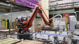 Kuka Dual Line Palletiser [upl. by Anasiul]