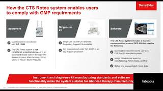 Utilizing the Gibco™ CTS™ Rotea™ System a versatile closed manufacturing system for cell and gene [upl. by Cordalia]