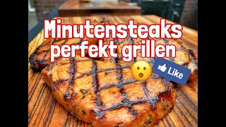 Minutensteaks perfekt grillen  Westmünsterland BBQ [upl. by Vlada601]