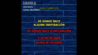 BACILOS CARA LUNA KARAOKE [upl. by Bartlet]