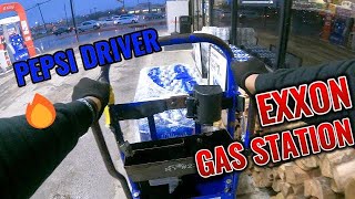 Pepsi Driver POVDelivering at an Exxon Gas Station [upl. by Ydnis]