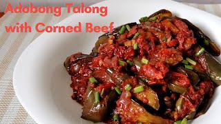 Adobong Talong with Corned Beef [upl. by Woodhouse40]