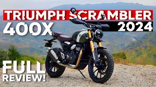 2024 Triumph Scrambler 400X Full Review [upl. by Haisa528]