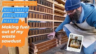 How to make Briquettes with sawdust  Improved Method for 2023  multimate paper briquettes [upl. by Fenwick440]