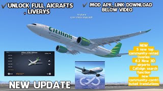 Infinite Flight 2205 New Update MOD Apk Unlock Aircraft and Liverys infiniteflight [upl. by Ytak]