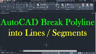 AutoCAD Break Polyline into Lines and Segments [upl. by Atteloj]