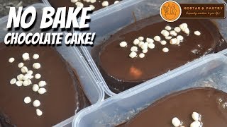 NO BAKE CHOCOLATE CAKE  with Homemade Chocolate Sauce  Ep 52  Mortar and Pastry [upl. by Shaefer]