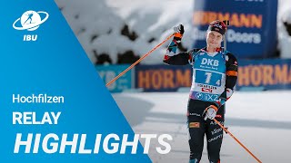 World Cup 2324 Hochfilzen Men Relay Highlights [upl. by Idonah315]