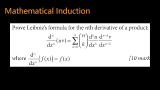 Prove Leibniz’s formula for the nth derivative of a productdndxnuvΣk0nn k [upl. by Nhguahs744]