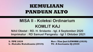 Koleksi Misa Ordinarium Misa II Kemuliaan Panduan Alto [upl. by Ronal909]