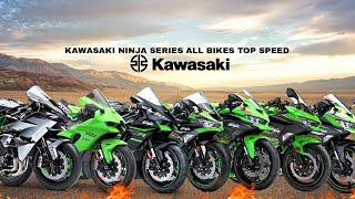 Kawasaki Ninja 125 250 300 ZX25R ZX4RR 400 650 ZX6R 1000 ZX10R ZX14R H2 H2R Top Speed 2024 [upl. by Magavern36]