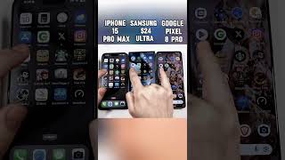 iPhone 15 Pro Max vs S24 Ultra vs Pixel 8 Pro Speed Test 🚀 Who’s the Real King 👑shorts viralvideo [upl. by Doretta]