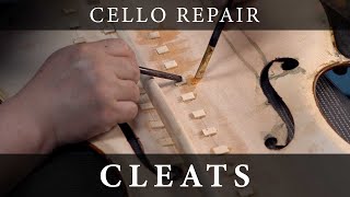 Repairing Cello That Fell From a Moving Vehicle 3 Cleats  Infiniti Strings [upl. by Luella]