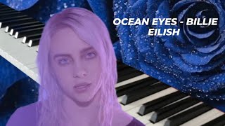 OCEAN EYES  Billie Eilish Piano Cover by Cláudia Gonçalves [upl. by Felton]