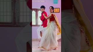 Karutha penne😍 Onam transition💞 comment ur next song for dance😇 danceshorts blackbeescouple [upl. by Irbmac211]