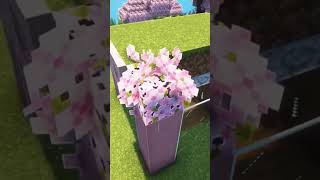 Minecraft How to Make Cherry Blossom Starter House shorts minecraft minecraftshorts viral [upl. by Anwat]