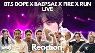 BTS quotDope  Baepsae  Fire  Idol LIVEquot Reaction  This was absolutely amazing  Couples React [upl. by Ornie]