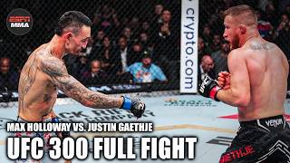 UFC FULL FIGHT Max Holloway vs Justin Gaethje UFC 300 – April 13 2024  ESPN MMA [upl. by Eleanora]