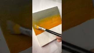 Easy Sunset Painting shorts acrylicpainting ytshorts viralvideo shortsfeed CrafterAditi art [upl. by Grosvenor]