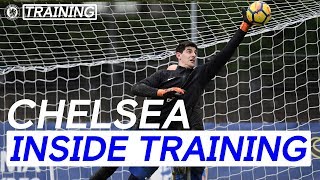 Flying Saves With Courtois  Training With The Chelsea Goalkeepers  Inside Training  Chelsea FC [upl. by Jillayne]