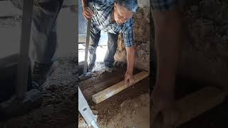 Rammed earth floor renovation construction [upl. by Nole]