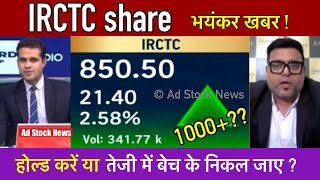 IRCTC share latest news todayHold or sell  Irctc share news today [upl. by Osman]