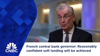 French central bank governor Reasonably confident soft landing will be achieved [upl. by Whelan]