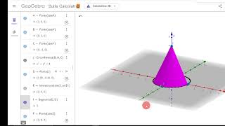 Geogebra  Costruzione Cono e Cilindro  Calcolatrice 3D [upl. by Okia]