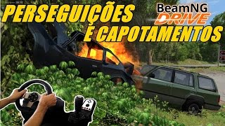 BeamNG  PERSEGUIÇÕES E CAPOTAMENTOS VOLANTE G27 [upl. by Rowan]