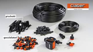 Kit per irrigazione a goccia Claber  Come si installa [upl. by Eillam]